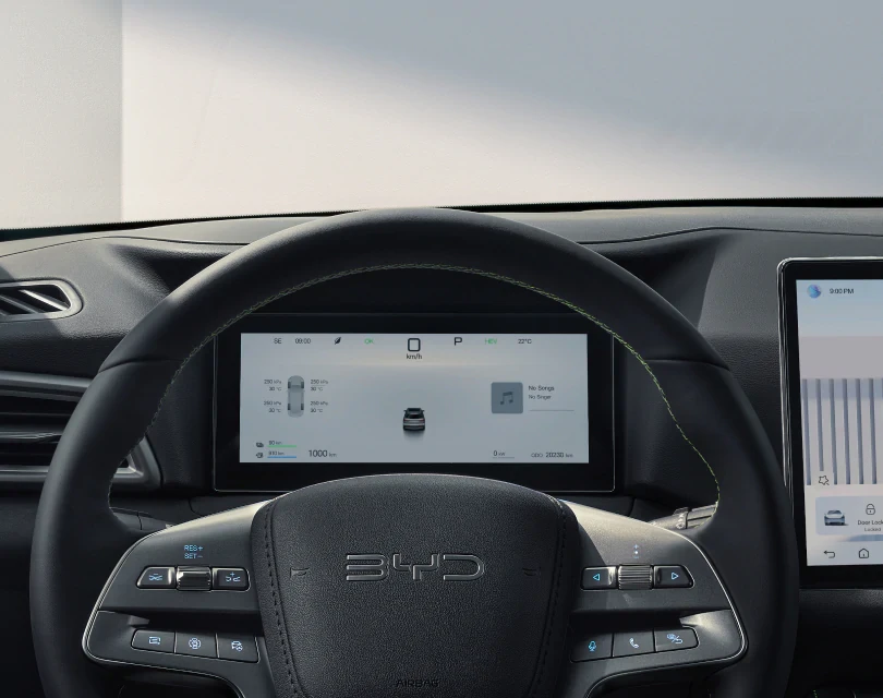 BYD ATTO 2 DM-i vezető oldali kijelző és kormány